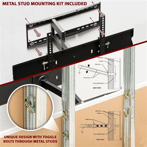 mount bracket to metal commercial stud|tv mounted in steel stud wall.